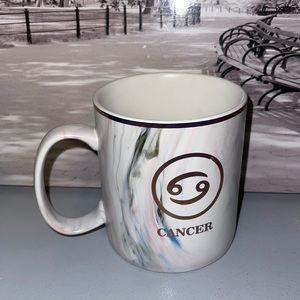 Porcelain zodiac cancer mug